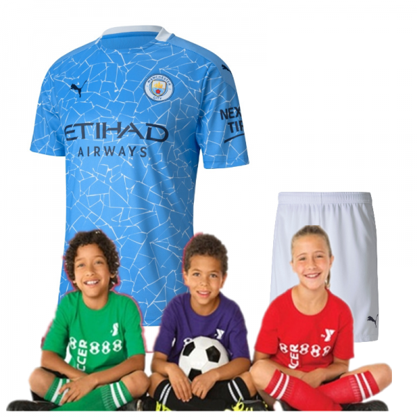 Kid's Manchester City Home Suit 20/21(Customizable)
