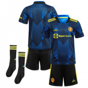 Kid  Manchester United Third Suit 21/22(Customizable)
