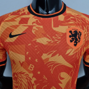 2022 Netherlands Player Version Training Suit Orange (Customizable)